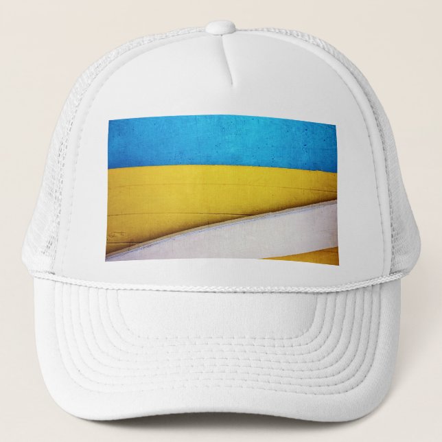 Battered Building-Minimal Abstract by STaylor Trucker Hat (Front)