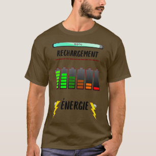 batteries battery recharging energy T-Shirt