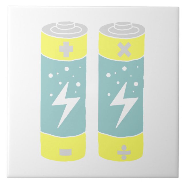 Batteries Ceramic Tile (Front)