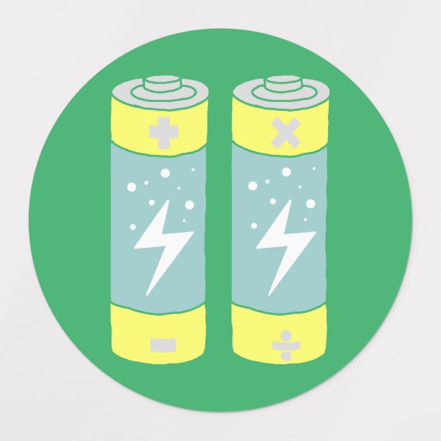 Batteries Labels (Design 3)