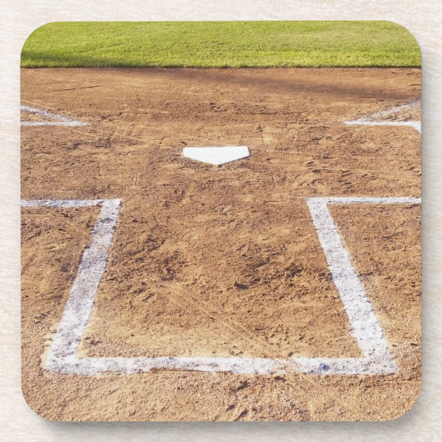 Batter's box drink coaster (Front)
