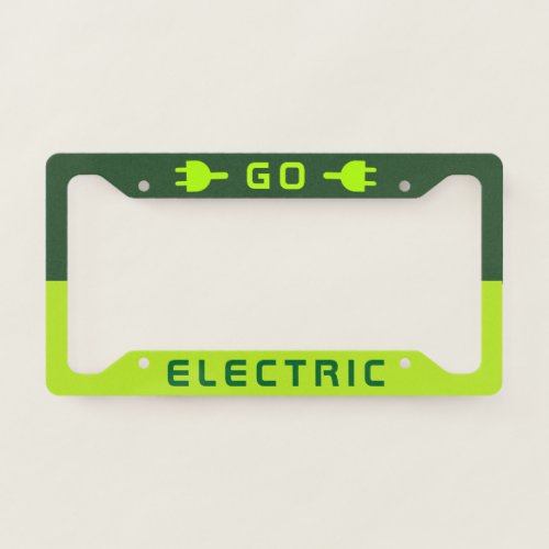 Battery Electric Vehicle BEV  Go Electric License Plate Frame