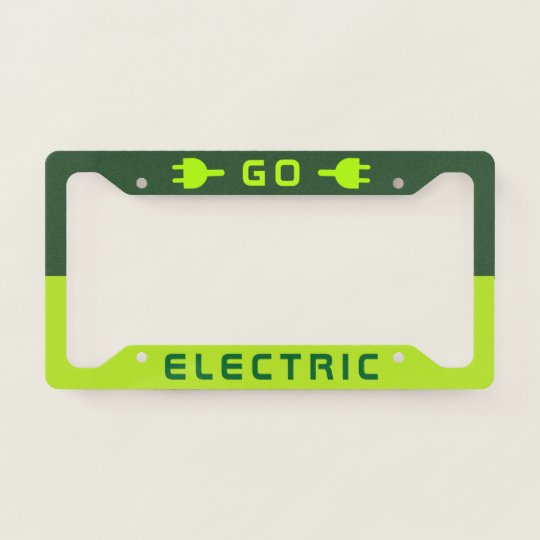Battery Electric Vehicle (BEV) Go Electric License Plate Frame
