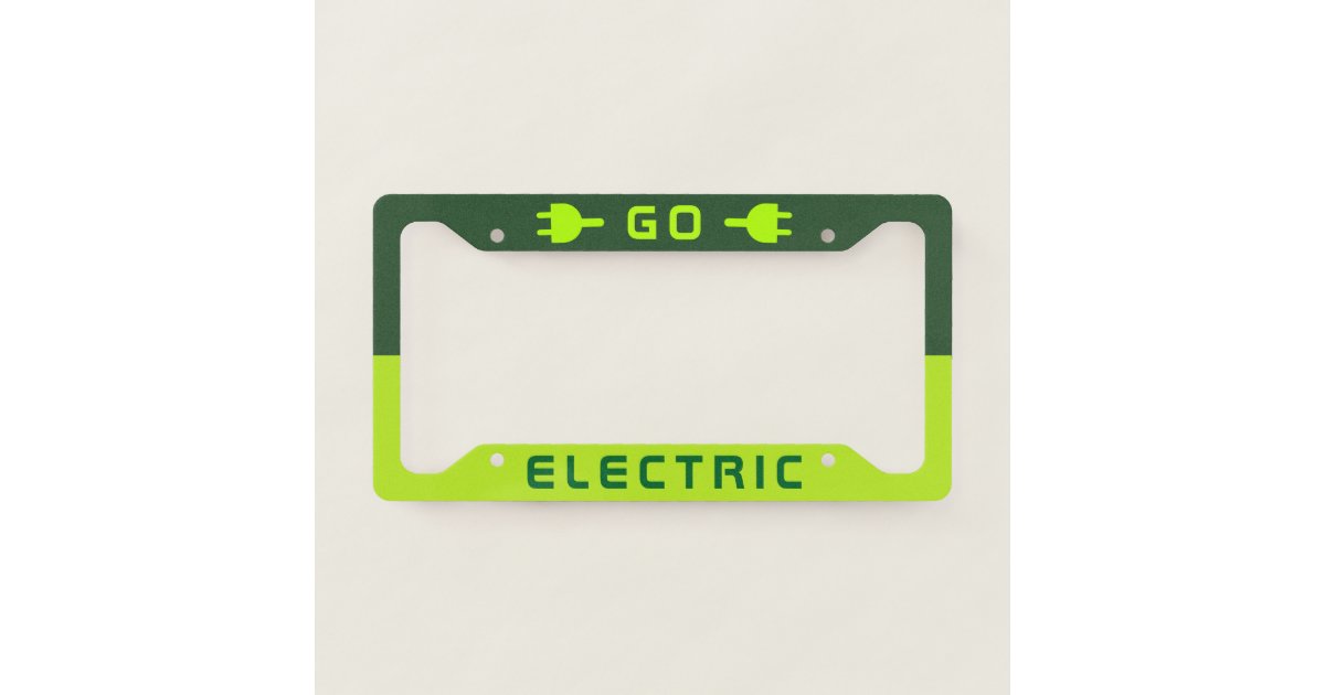 Battery Electric Vehicle (BEV) Go Electric License Plate Frame Zazzle