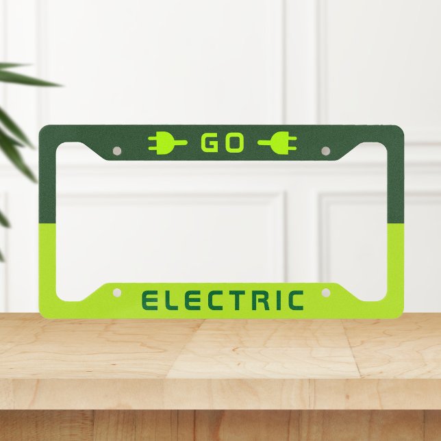 Battery Electric Vehicle (BEV) | Go Electric License Plate Frame (Creator Uploaded)