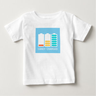 Battery Energy Charged By Candy Funny Baby T-Shirt