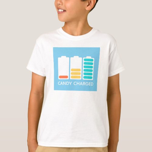 Battery Energy Charged By Candy Funny T_Shirt