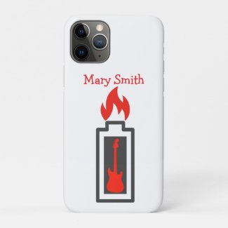 Battery, Guitar and Flame