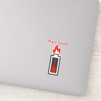 Battery, Guitar and Flame