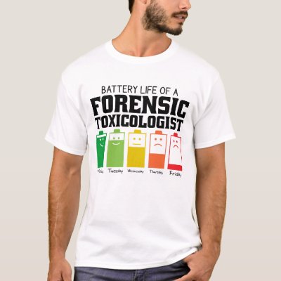 Battery Life Of A Forensic Toxicologist T-Shirt