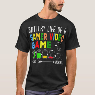 Battery Life Of A Gamer Video Game Perfect Gaming T-Shirt