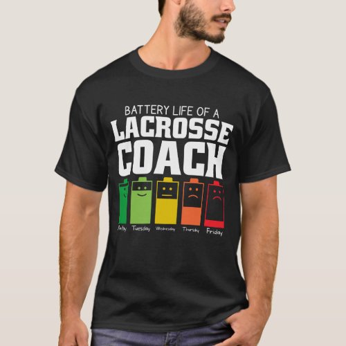 Battery Life Of A Lacrosse Coach T_Shirt