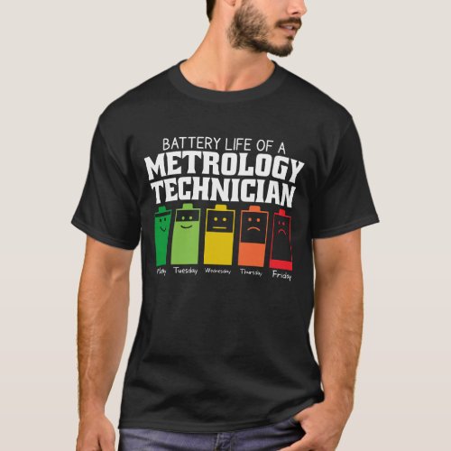 Battery Life Of A Metrology Technician T_Shirt