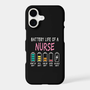 Battery life of a nurse humor chart iPhone 17 case
