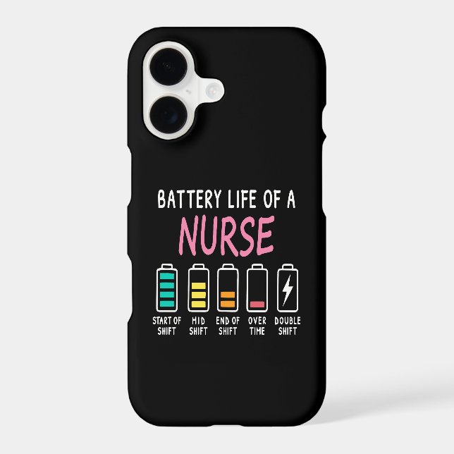 Battery life of a nurse humor chart Case-Mate iPhone case (Back)