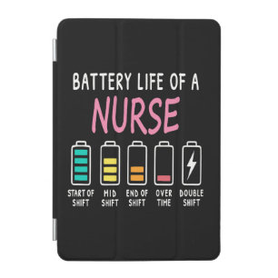 Battery life of a nurse humor chart iPad mini cover