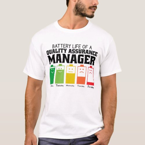 Battery Life Of A Quality Assurance Manager T_Shirt