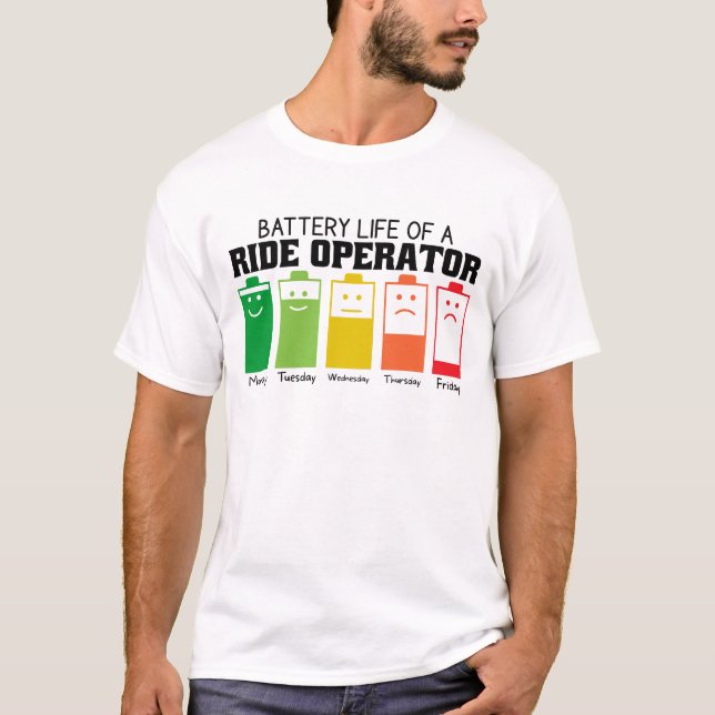 Battery Life Of A Risk Manager T-Shirt (Front)