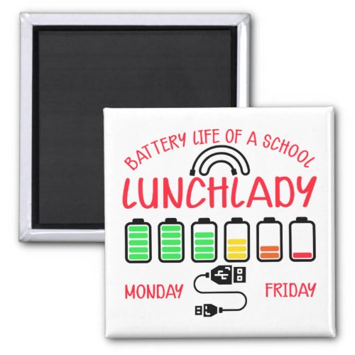 Battery Life Of A School Lunch Lady Magnet