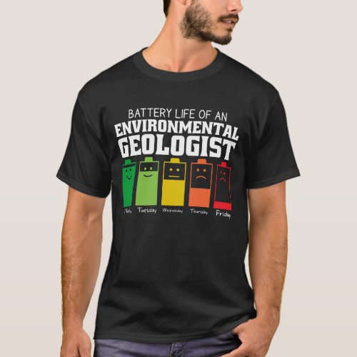 Battery Life Of An Environmental Geologist T_Shirt