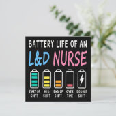 Battery life of an L&D nurse humor chart (Standing Front)