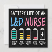 Battery life of an L&D nurse humor chart (Front)
