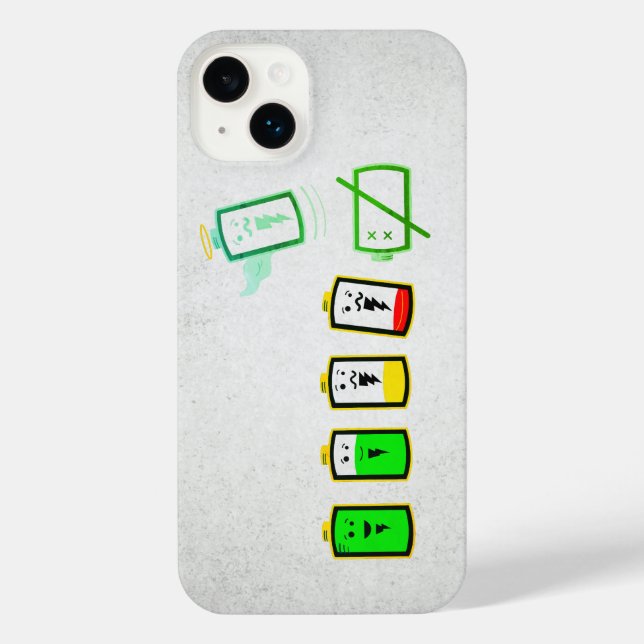 Battery Life -  Retro Green Edition iPhone  Case (Back)