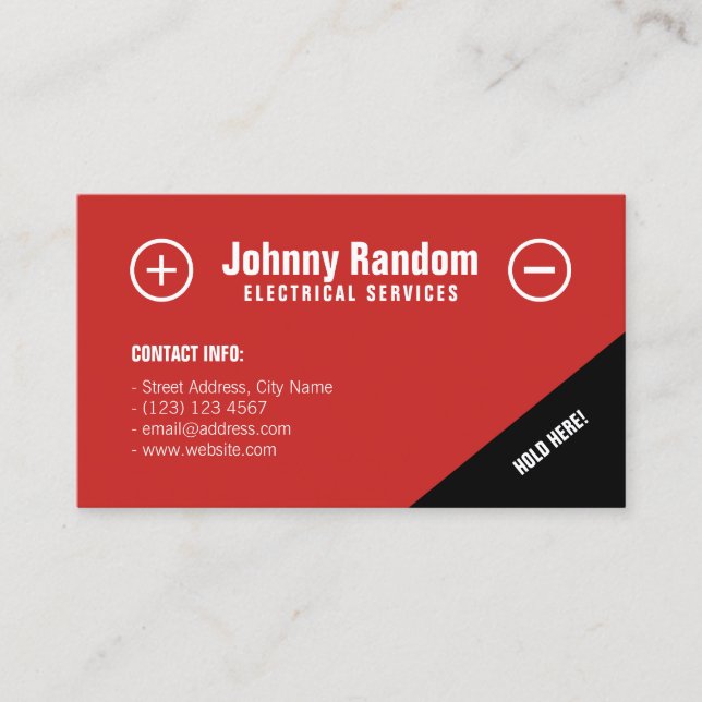 Battery modern style cover business card (Front)