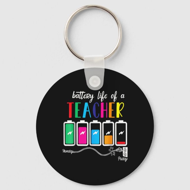 Battery Of Life A Teacher Thanksgiving Christmas  Keychain (Front)