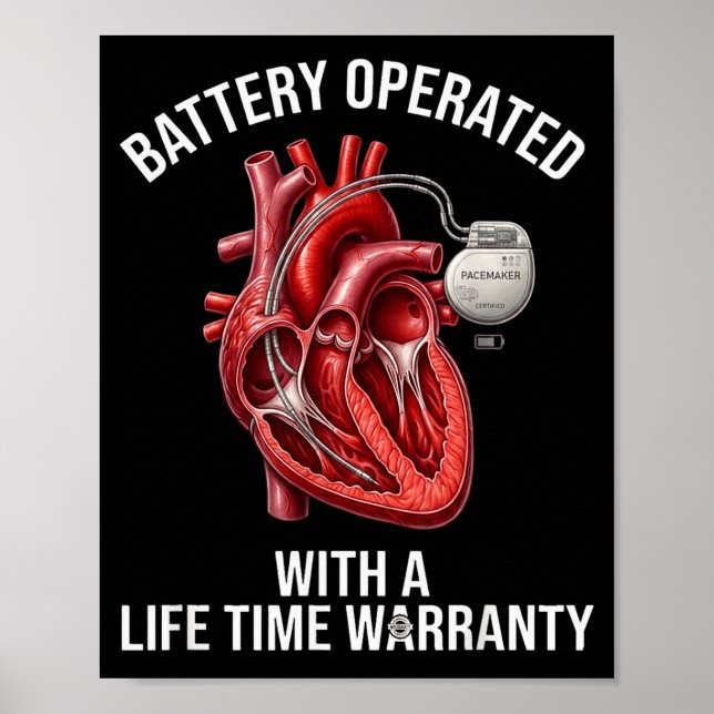 Battery operated with a life time warranty  poster (Front)