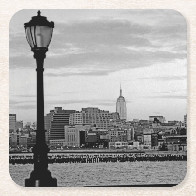 Battery Park City II Square Paper Coaster (Front)