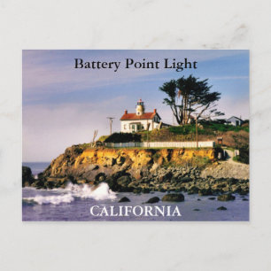 Battery Point Light, California Postcard