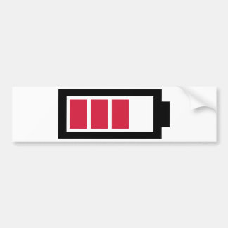 Battery symbol bumper sticker