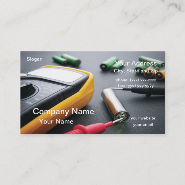 Battery Testing Business Card (Front)