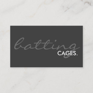 batting cages. (color customizable) business card