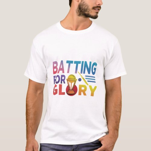 Batting for Glory T20WC 2024 design mens  T_Shirt