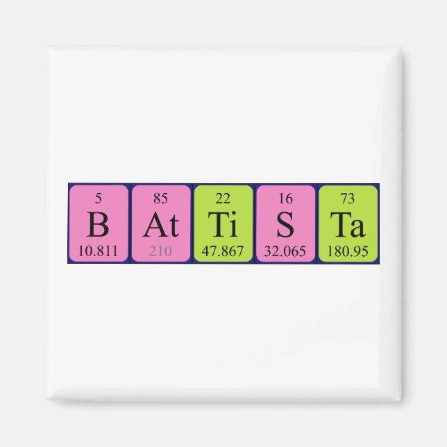 Battista periodic table name magnet (Front)