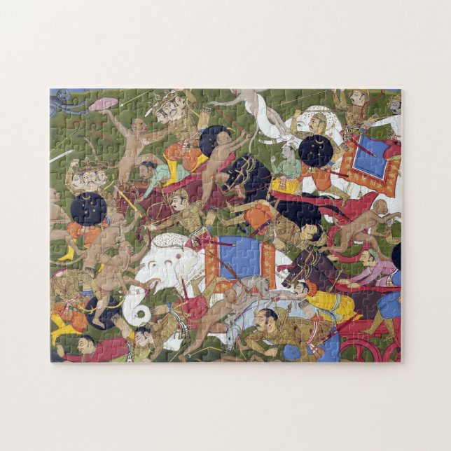 Battle at Lanka Ramayana Udaipur India Sahibdin  Jigsaw Puzzle (Horizontal)