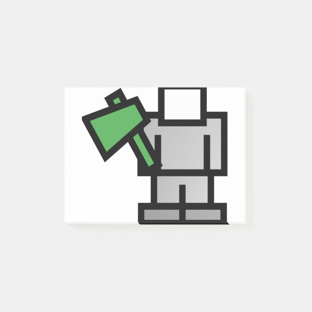 Battle Axe in Green Post-it Notes (Front)
