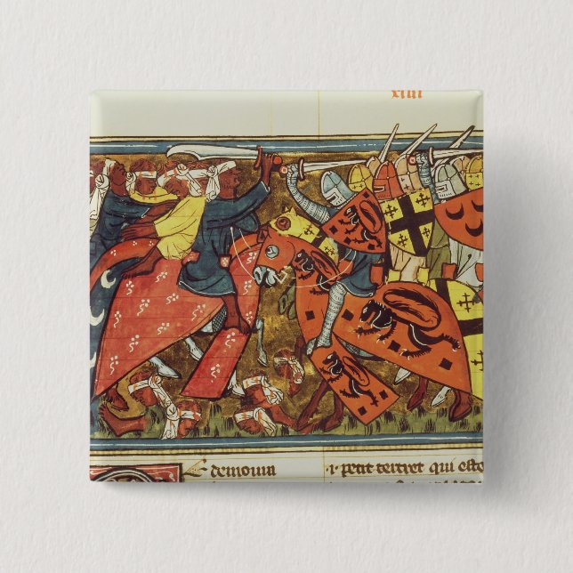 Battle between Crusaders and Moslems Button (Front)