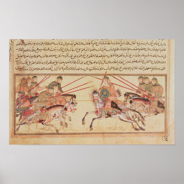 Battle between Mongol tribes, 13th century Poster (Front)