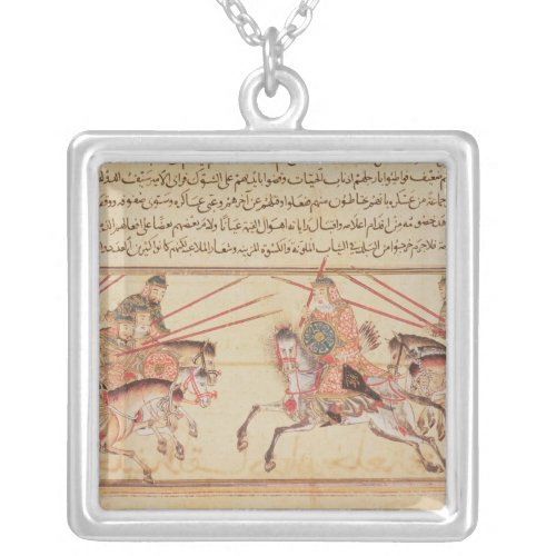 Battle between Mongol tribes 13th century Silver Plated Necklace