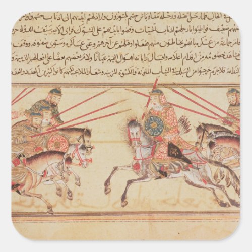 Battle between Mongol tribes 13th century Square Sticker
