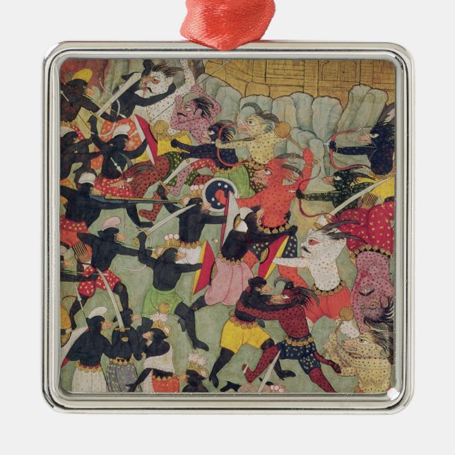 Battle Between the Armies of Rama and Ravana Metal Ornament (Front)