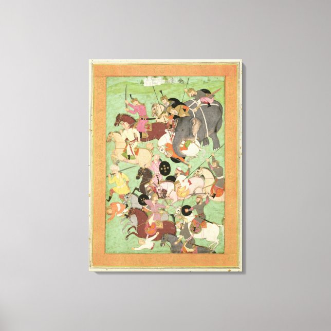 Battle between the forces of Iran and Turan, illus Canvas Print (Front)