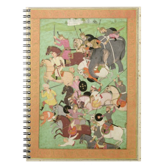 Battle between the forces of Iran and Turan, illus Notebook (Front)