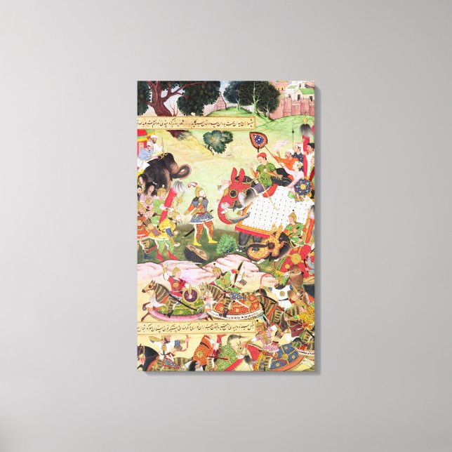 Battle between the forces of Persia and Turan Canvas Print (Front)