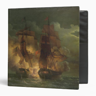 Battle Between the French Frigate 'Arethuse' Binder