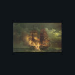 Battle Between the French Frigate 'Arethuse' Canvas Print<br><div class="desc">Battle Between the French Frigate 'Arethuse' and the English Frigate 'Amelia' in View of the Islands of Loz, 7th February 1813 | by Louis Philippe Crepin | Art Location: Chateau de Versailles, France | French Artist | Image Collection Number: XIR155356</div>