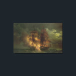 Battle Between the French Frigate 'Arethuse' Canvas Print<br><div class="desc">Battle Between the French Frigate 'Arethuse' and the English Frigate 'Amelia' in View of the Islands of Loz, 7th February 1813 | by Louis Philippe Crepin | Art Location: Chateau de Versailles, France | French Artist | Image Collection Number: XIR155356</div>